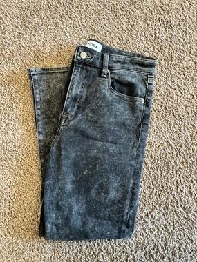 Pistola Black Washed Denim Jeans with Gold Stitching